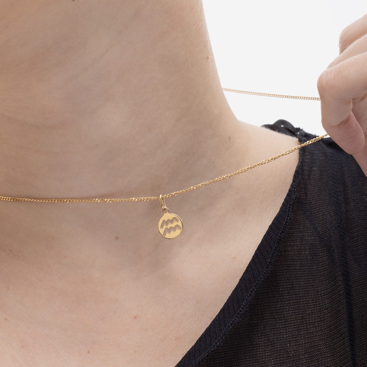 Gold plated Sterling Silver Short necklace horoscope from Astra