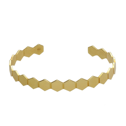 Gold plated Sterling Silver Bracelet hexagonal from Honey