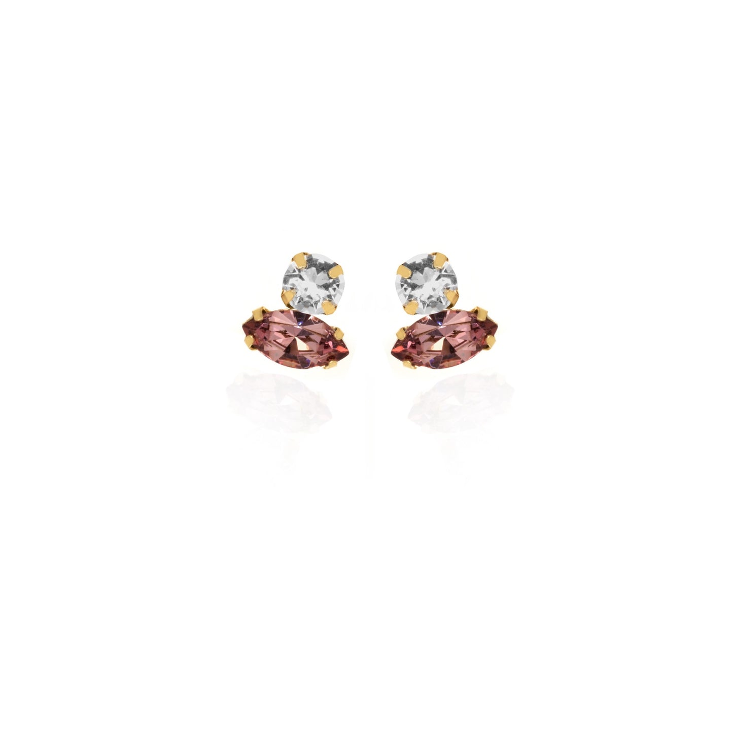 Gold plated Sterling Silver Short earrings crystal from Keila