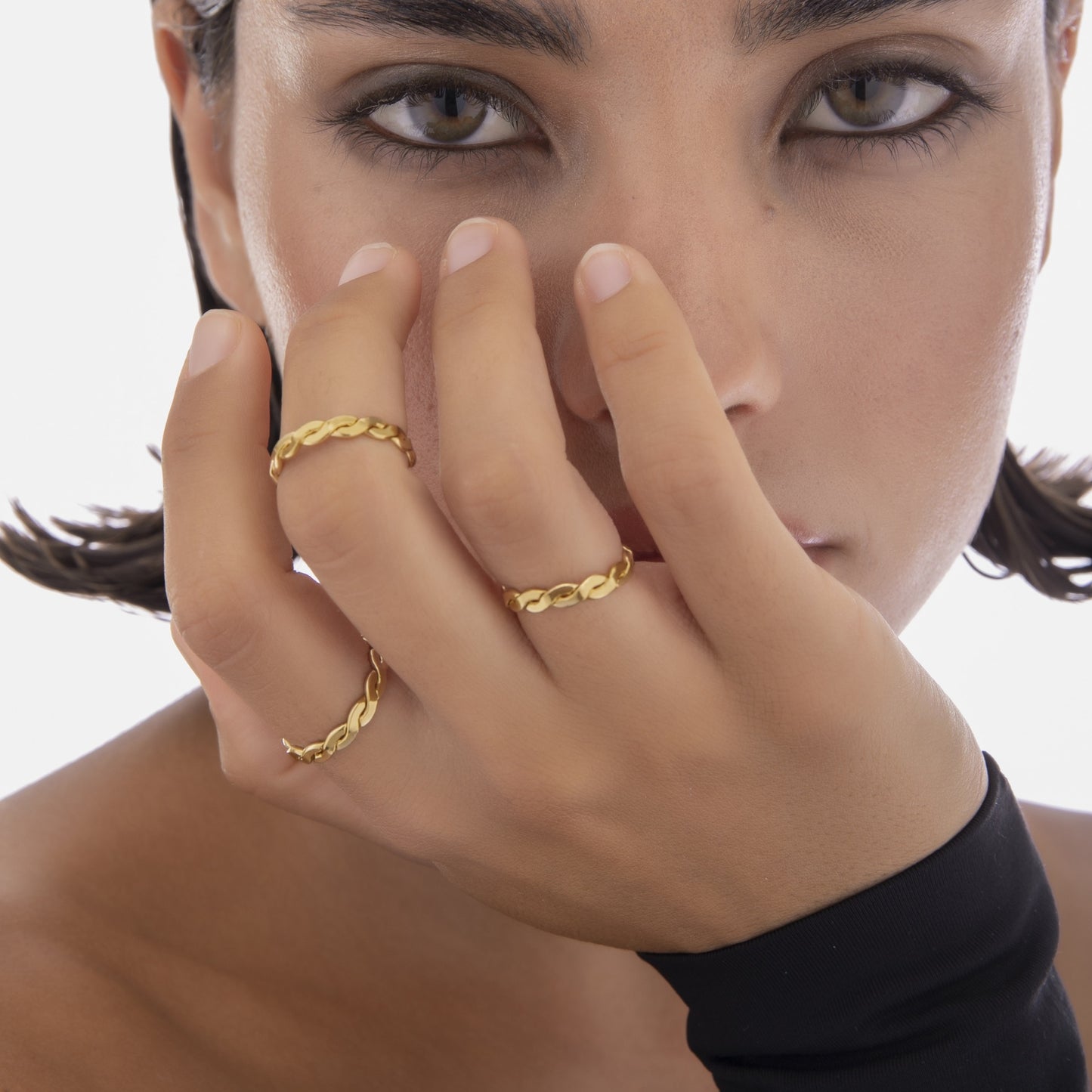 Sterling Silver Adjustable ring braided from Fluency