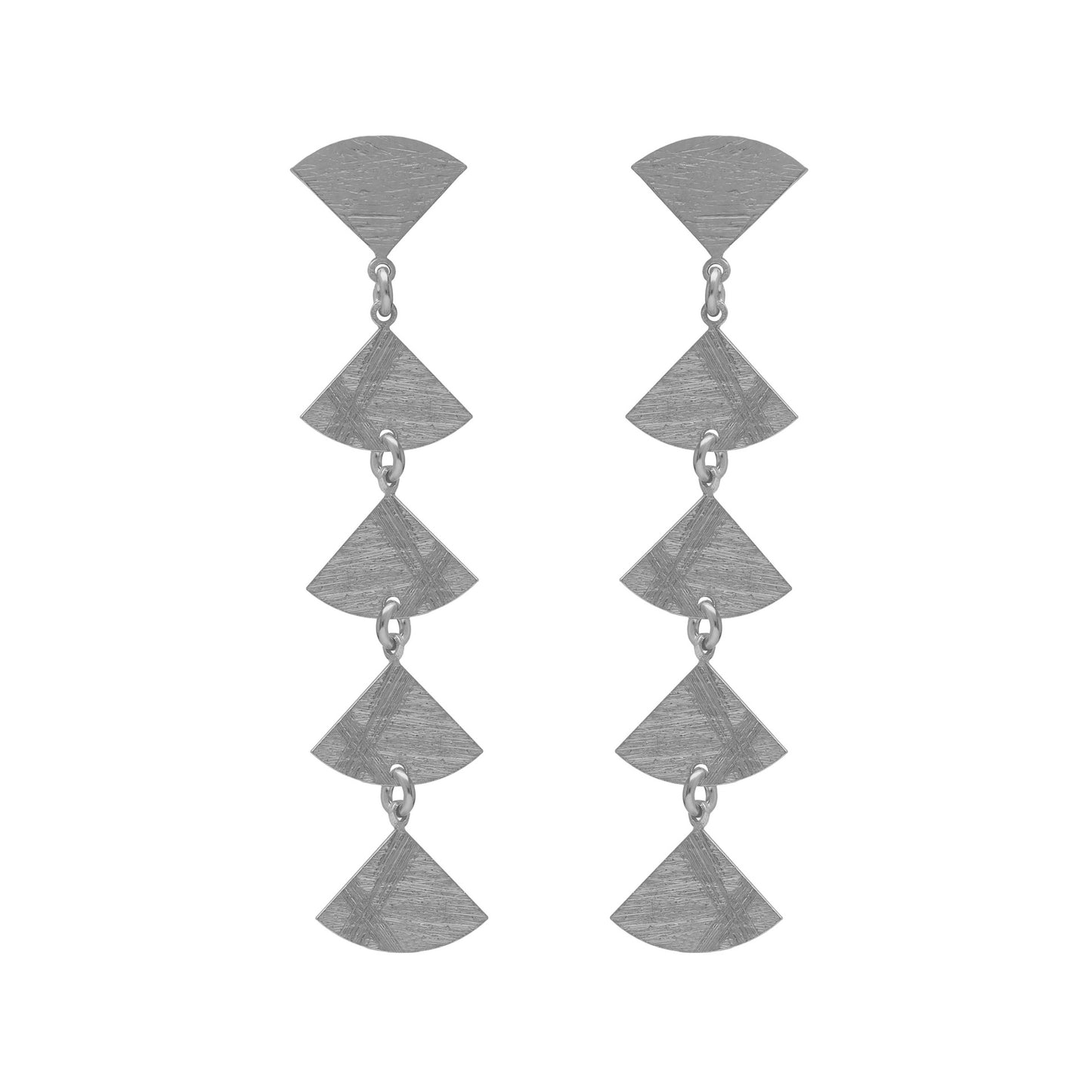 Sterling Silver Long earrrings triangle from Noise