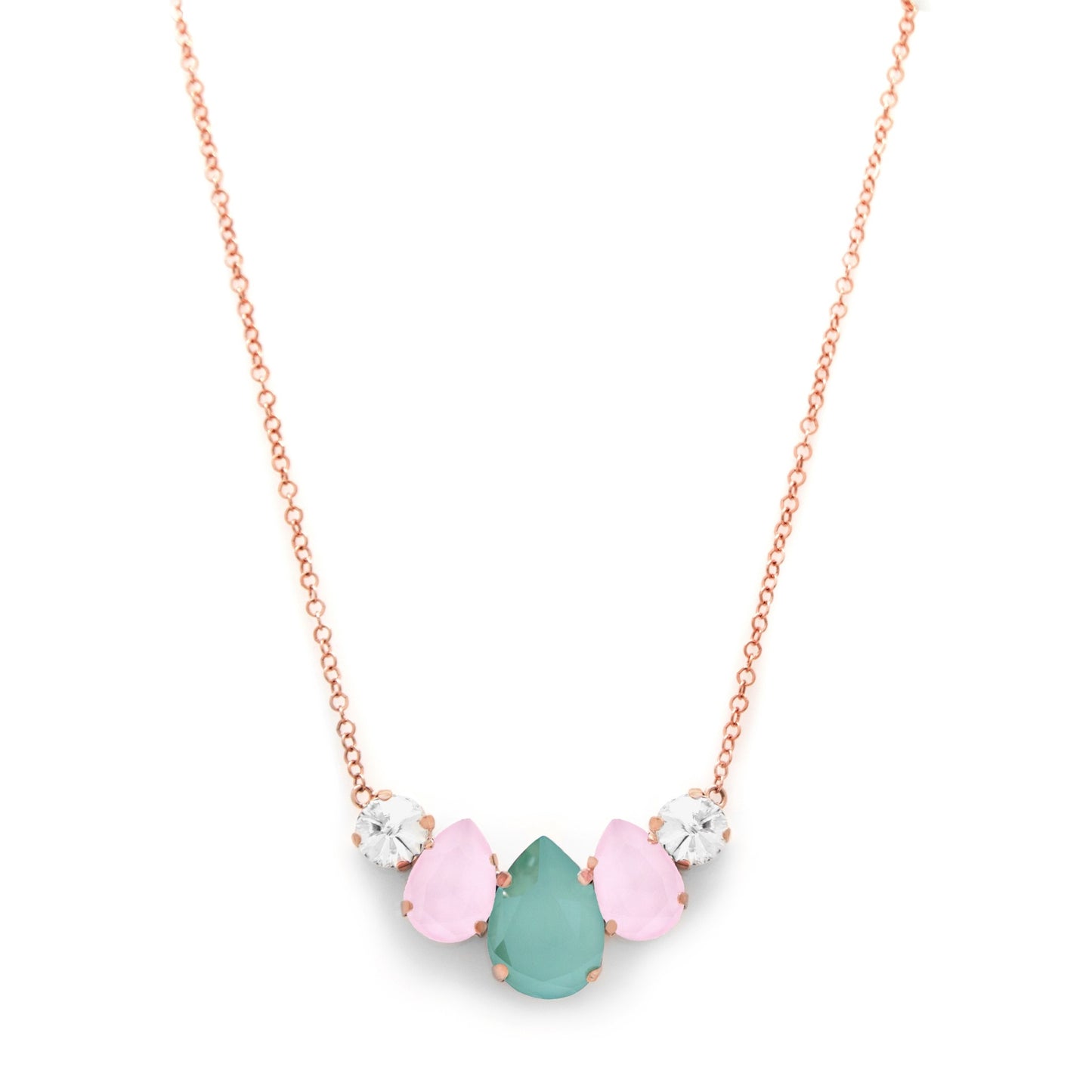 Rose Gold plated Sterling Silver Long necklace crystal from Celine