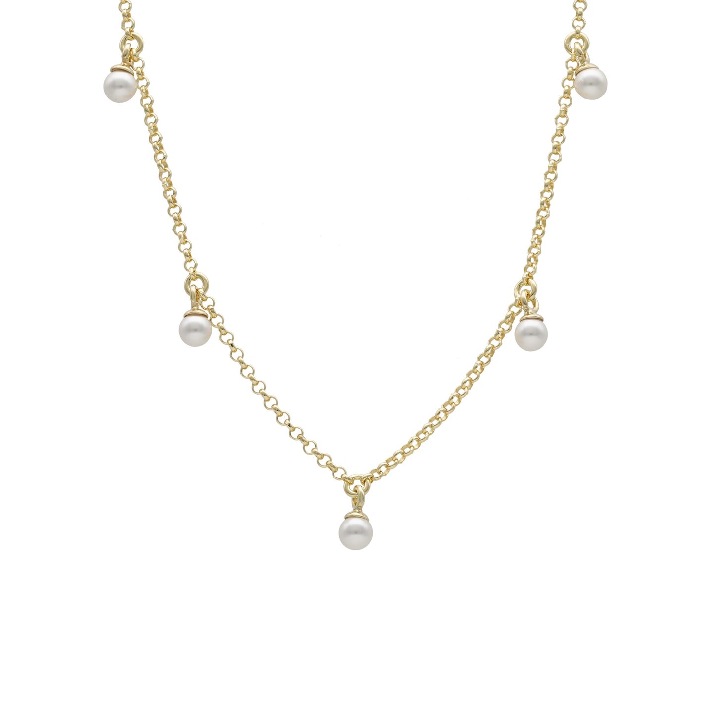 Sterling Silver Short necklace pearl from Perlite