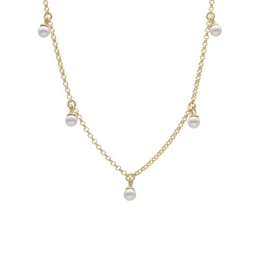 Sterling Silver Short necklace pearl from Perlite