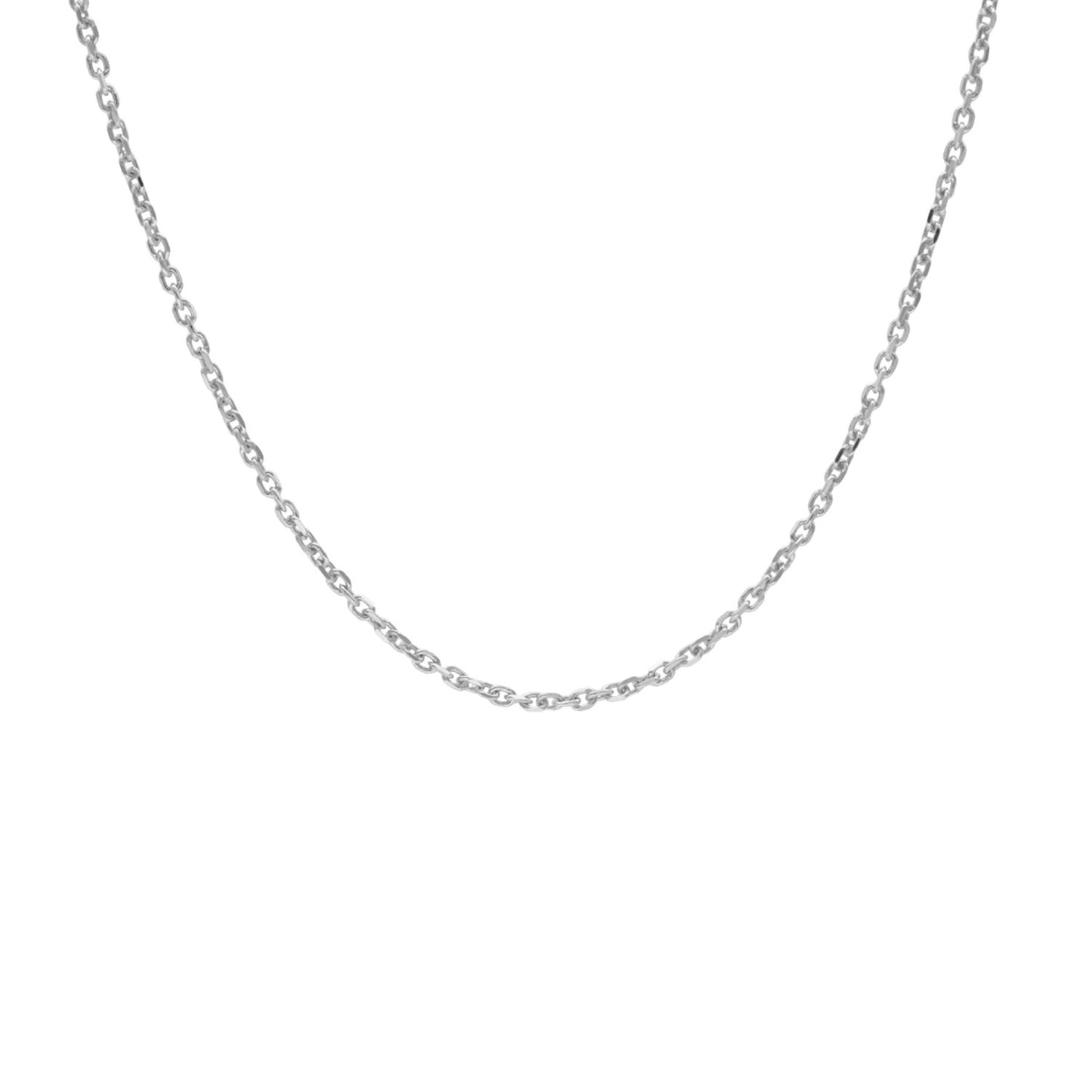 Rhodium Plated Sterling Silver Diamond Chain