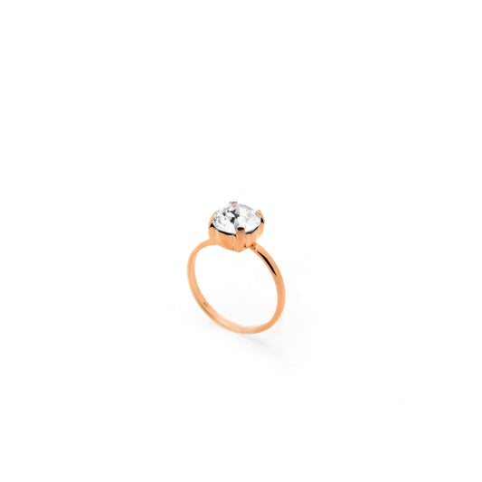 Rose Gold plated Sterling Silver Ring circle crystal from Celine