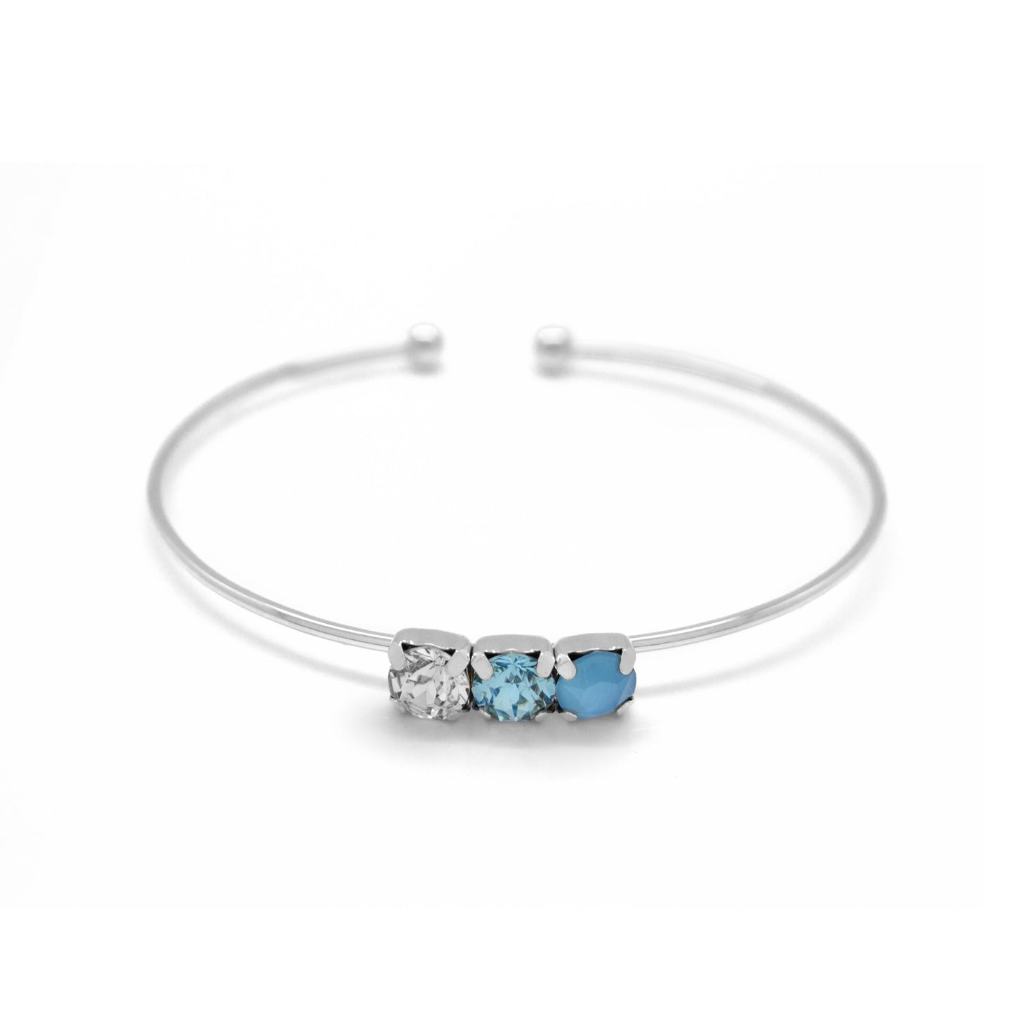 Brazalete cristal en Plata baño rodio de Aura