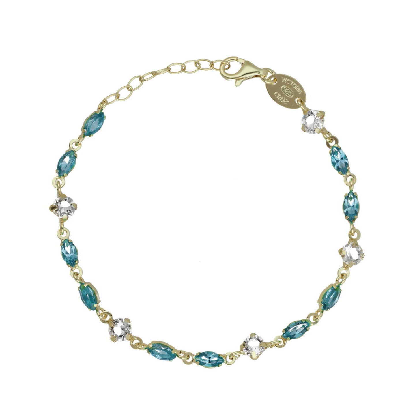 Gold plated Sterling Silver Bracelet crystal from Maisie