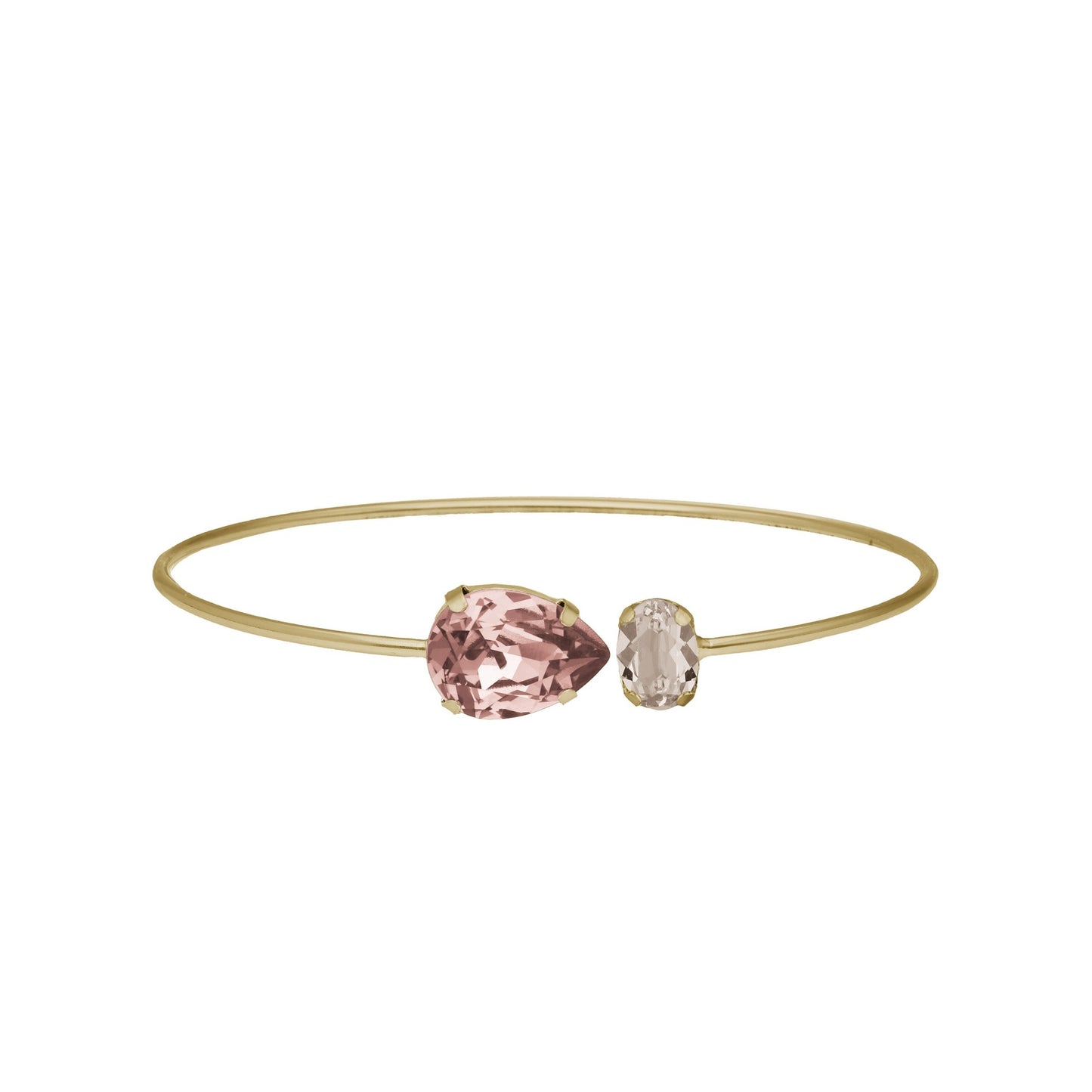 Gold plated Sterling Silver Bracelet drop crystal from Blooming