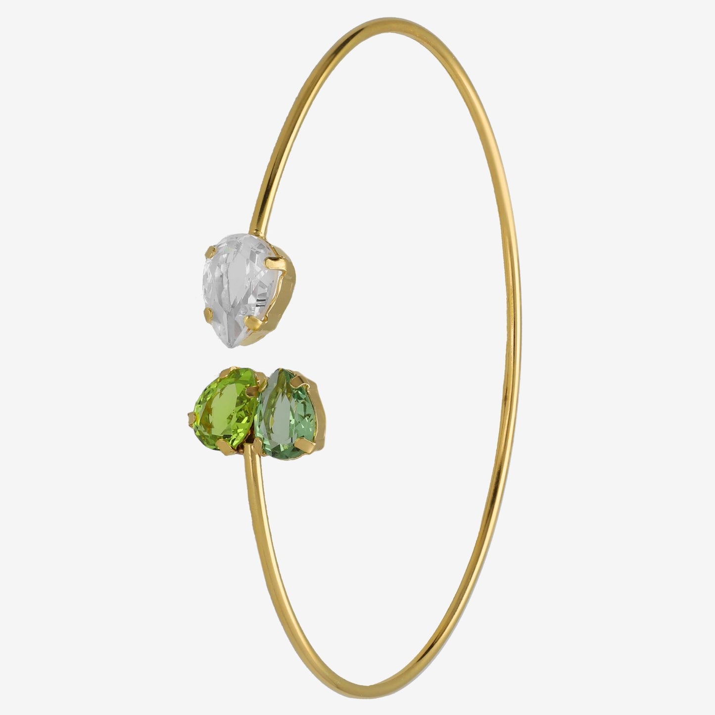 Gold plated Sterling Silver Bracelet drop crystal from Glory