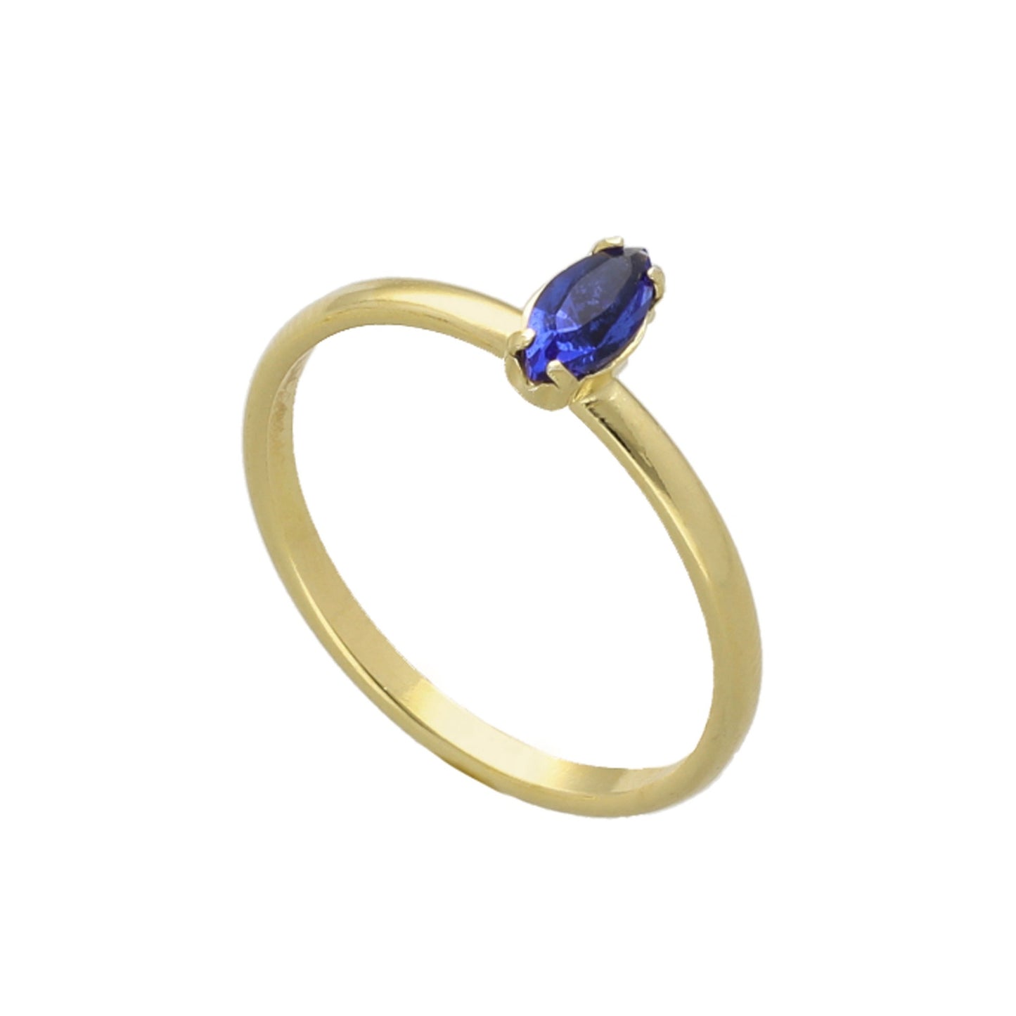 Gold plated Sterling Silver Ring crystal from Bianca