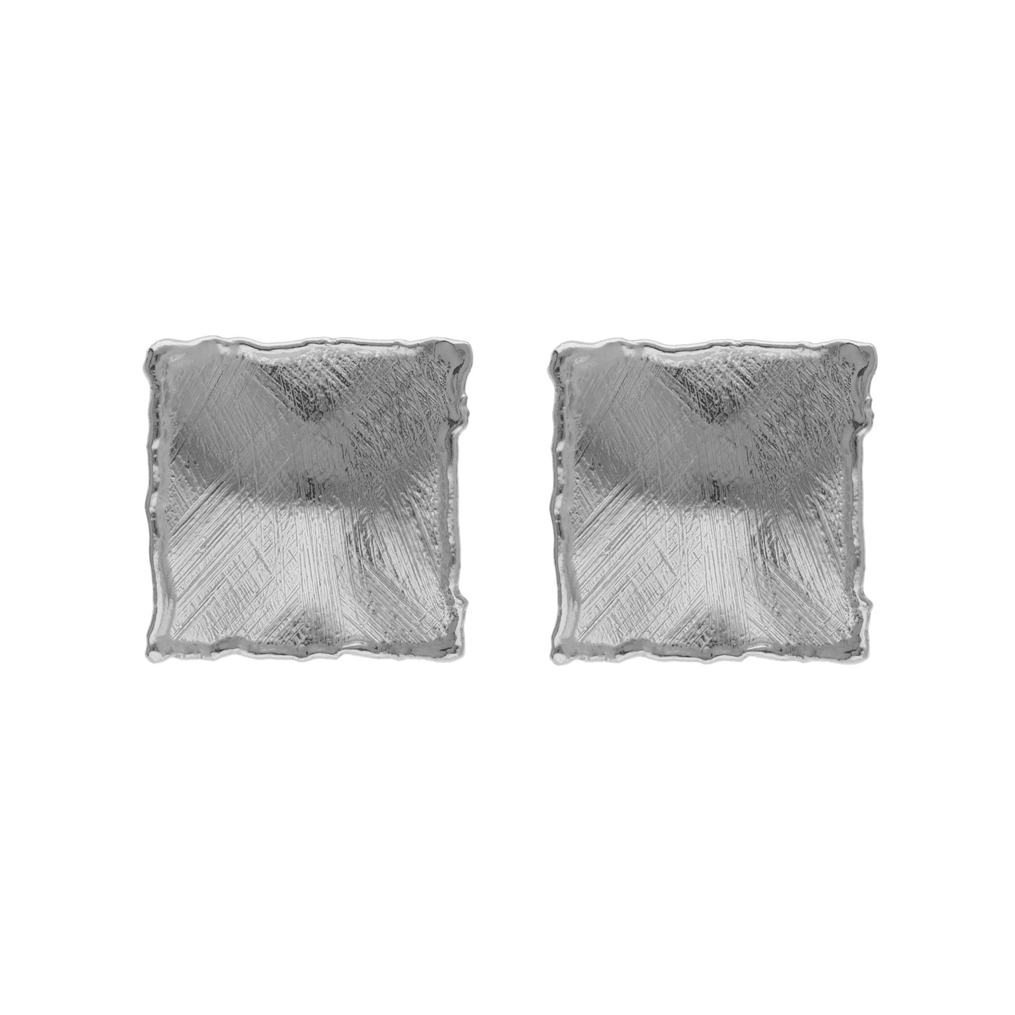 Sterling Silver Short earrings square from New York