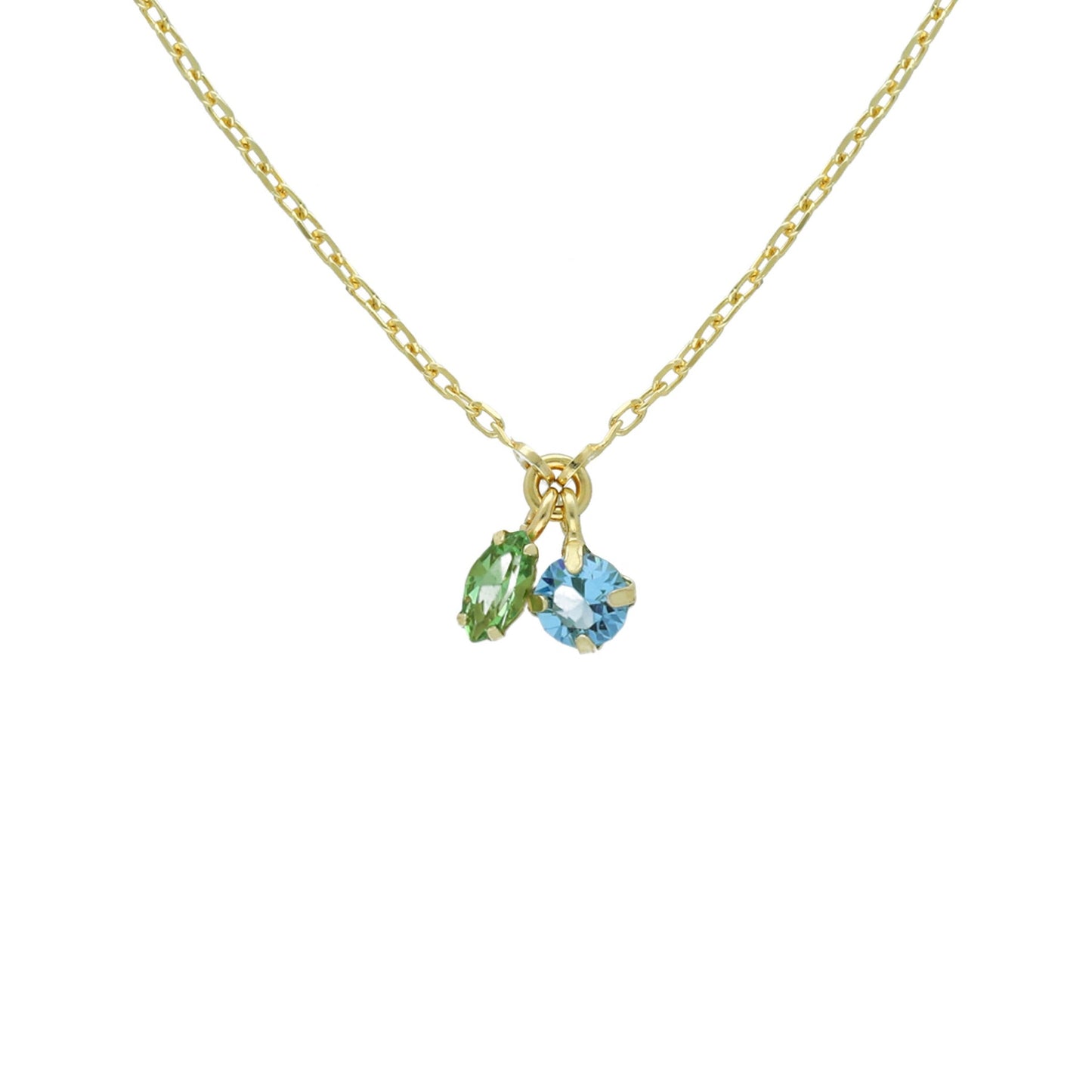 Gold plated Sterling Silver Short necklace crystal from Belle