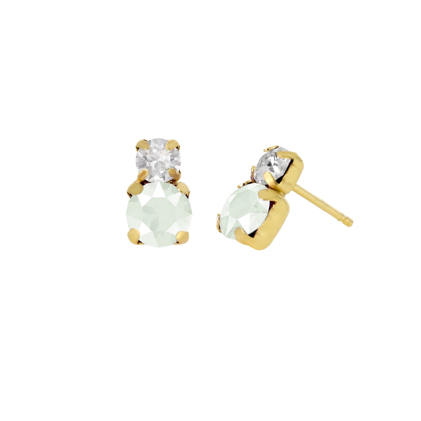 Gold plated Sterling Silver Short earrings crystal from Jasmine