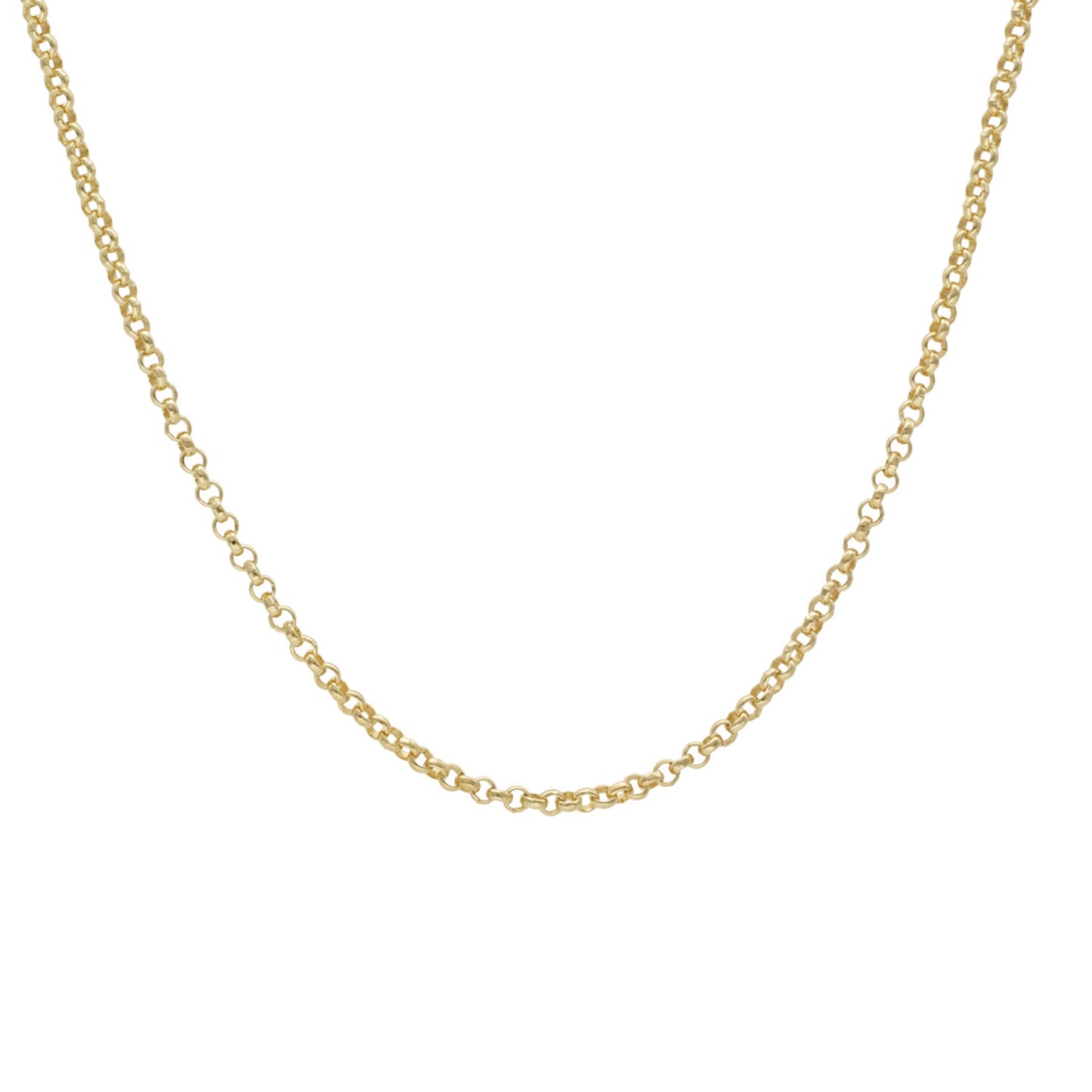 Gold plated Sterling Silver Rolo Chain